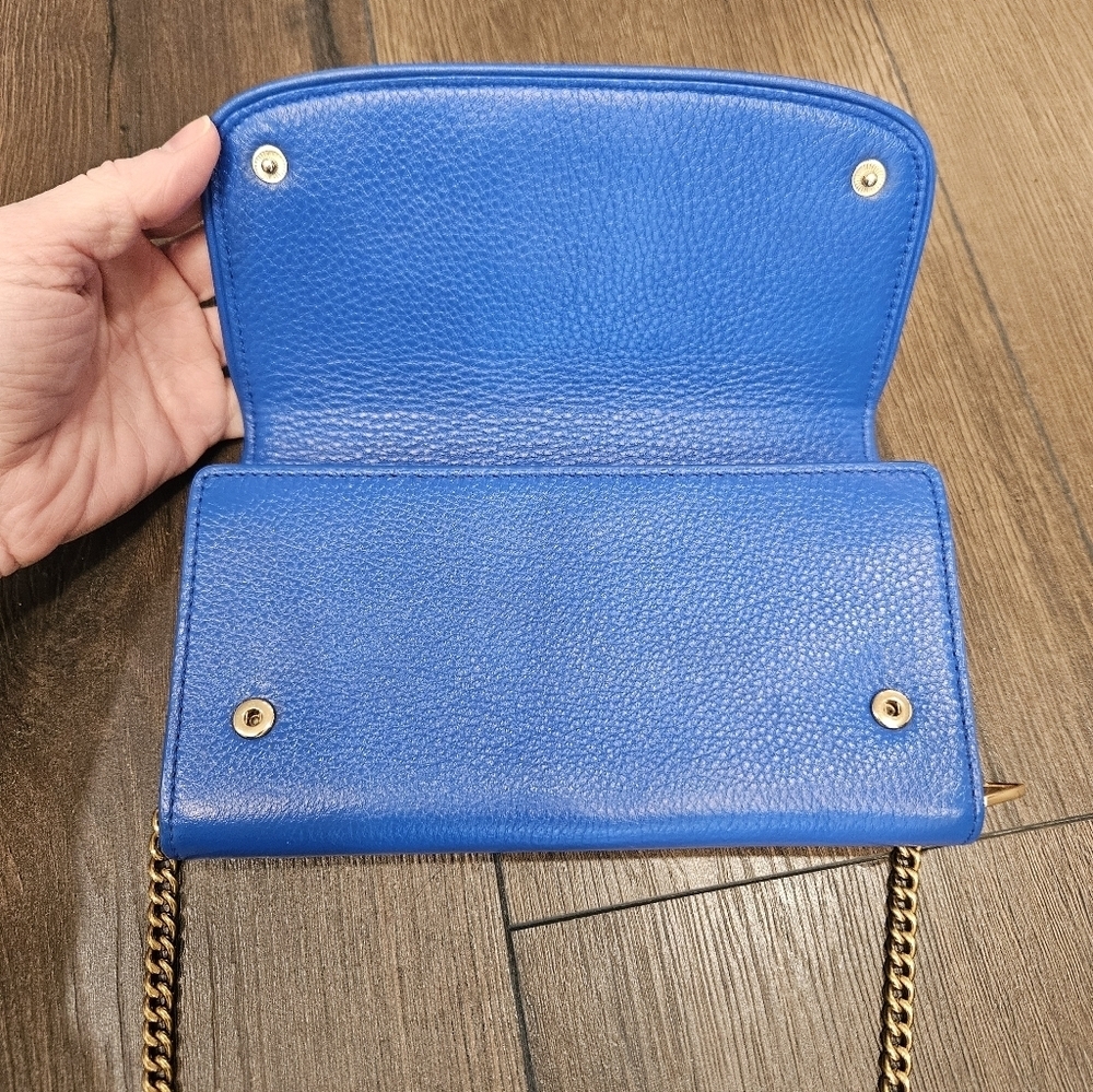 Tory Burch Britten Duo Envelope Long Continental Leather Wallet + Conversion - Picture 7 of 16